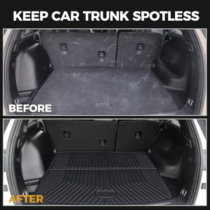 Cargo Mat for 2022-2025 2026 Jeep Grand Cherokee Accessories, Full Coverage All Weather Trunk Cargo Liner with Backrest Protectors (Include 4xe Not for L or WK)