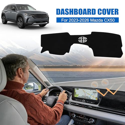 YYCKE Dash Cover Mat Dashboard Mat Custom Fit for 2023 2024 2025 2026 Mazda CX50 Accessories Dashboard Pad Carpet Protector - size: Mazda CX50 2023-2026