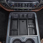 Center Console Organizer Tray Compatible with 2014-2018 Chevy Silverado/GMC Sierra 1500 Accessories 2015-2019 Silverado/Sierra 2500HD/3500HD Compartment Storage,Full Console w/Bucket Seat ONLY - color: Black Trim
