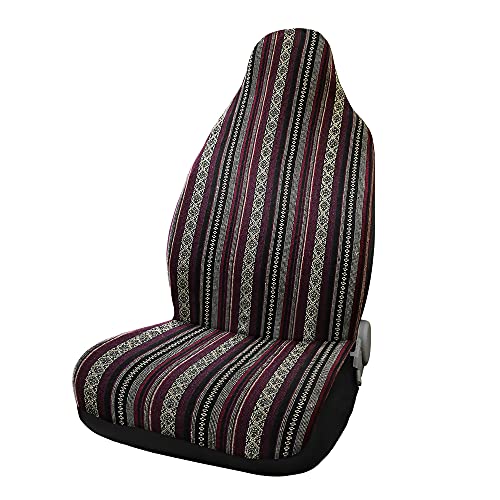 uxcell Universal Stripe Front Baja Bucket Seat Cover Saddle Blanket for Car SUV - style: Brown