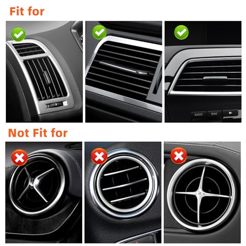 NBTEPEM Bling Car Air Conditioner Decoration Strip for Vent Outlet, 10 PCS Universal Rhinestone Car Vent Outlet Trim Decorations, Bling Interior Accessories for Women and Girls (Orange) - color: Orange