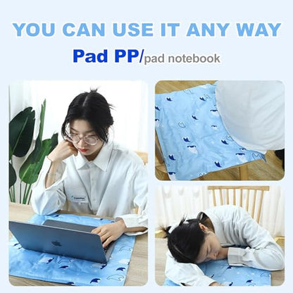 JoanofArc Cooling Pad, Cooling Seat Cushion, Cool Ice Pillows Cushions, Reusable ICES Mat, No Condensation, Foldable & Portable Chair Cushions for Office, Camping, Bed, Car 30CM × 40CM