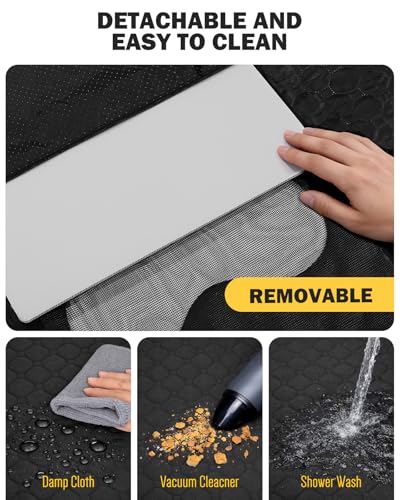 Back Seat Extender for Dogs, Waterproof Dog Car Seat Cover for Back Seat with Hard Bottom, Upgraded Material, Anti Scratch, Easy to Use and Clean, Holds 420lbs - size: Standard - 600D Oxford Fiber