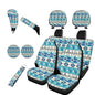 Horeset Aztec African Tribal Pattern Car Seat Covers Full Set, Protector Seats with Car Seat Headrest Cover,Lanyards Key Chain,Auto Cup Pad,Gear Shift Knob and Handbrake Cover - color: Aztec African Tribal