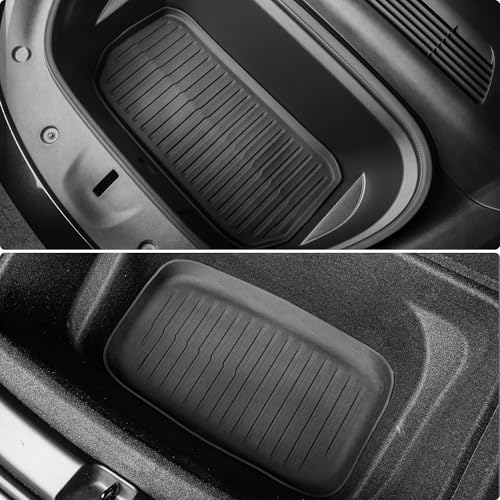 OEDRO Floor Mats Fits for Tesla Model Y 5-Seater 2024-2020 Custom Fit All Weather TPE Automotive Interior Cargo Liners Trunk Mats Accessories for Model Y (NOT for Model Y Juniper) 6 Pcs Mats Set - style: 2020-2024 Model Y 5-Seater