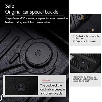 Car Floor Mats Replacement for Honda CR-V CRV 2007-2011 (LX/SE/EX/EX-L) Custom Fit Odorless Carpets Durable All Weather Protection Liners Automotive Accessories for Dad