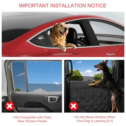 Surfcabin Dog Car Door Protector – 20% Larger Design for Sedans, Family Cars and Small SUVS, 2 Packs Thickened PU Material Waterproof Door Panel Covers, Protects Doors from Dog Scratching - size: Premium PU [Fit for Sedan/Family Car/Small SUV]