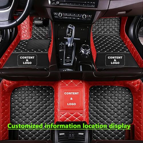 Personalized Floor Mats - Luxury Anti-Slip Car Mats, Full Coverage, Suitable for 99% of Sedan, Trucks, SUV (Black Red Stripe) - color: Black Red Stripe