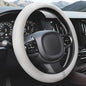 Universal 15 Inch Steering Wheel Cover for Cooling, Non-Slip Breathable Cooling Car Steering Wheel Cover with Upgraded Silicone Inner Ring for Round/D Shape, Warm in Winter Cool in Summer, White Gray - color: Silver Gray