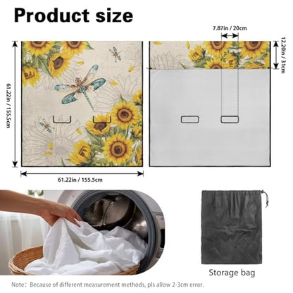 Dragonfly Sunflower Print Car Back Seat Cover Waterproof Automotive Seat Cushions Universal Fit Rear Bench Towel Seat Covers with Non-Slip Backing for SUV, Sedan, Van - color: Dragonfly Sunflower