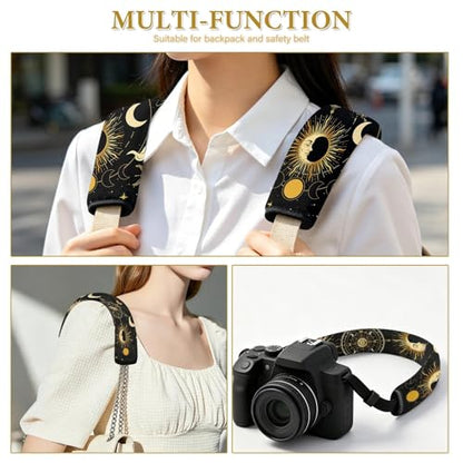 2 Pcs Seat Belt Cover for Women Men, Sun and Moon Car Seat Strap Pads for Kids, Bohemian Soft Car Seats Belt Cushion Pads for Girls and Boys Children Adults - color: Sun and Moon