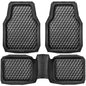 CAR PASS Heavy Duty Rubber Car Mats, Deep Dish All-Weather Floor Mat for Car Full Set Durable Anti-Slip 3D Rhombus Waterproof Trim to Fit Liner Universal Fit Automotive,Sedan,SUV,Truck, 3 Piece Black - color: black