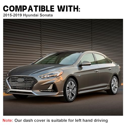 Dashboard Dash Board Cover Mat Carpet Compatible with 2015-2019 Hyundai Sonata - style: Fit for 2015-2019 Hyundai Sonata