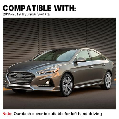 Dashboard Dash Board Cover Mat Carpet Compatible with 2015-2019 Hyundai Sonata - style: Fit for 2015-2019 Hyundai Sonata