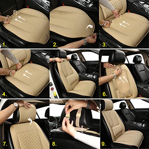 Black Panther Car Seat Cover, 1 Piece Universal Sideless Driver Seat Protector, with Lumbar Support and Headrest Cover (Black) - color: 1 Piece Black