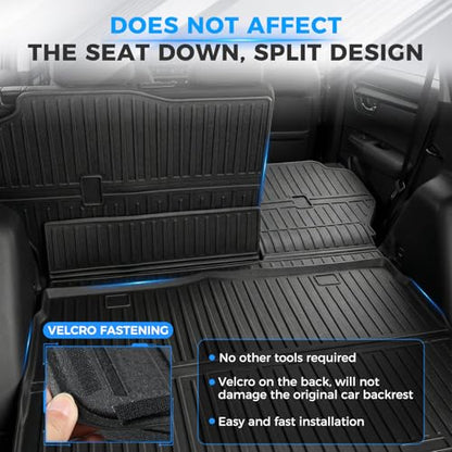 Cargo Mat Fit for Honda CR-V & CR-V Hybrid 2023–2026, Upper Deck Trunk Liner with Back Seat Backrest Mats, All-Weather Cargo Floor Protector, Fit for Honda CRV Accessories - size: Fit for Honda CR-V