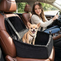 Dog Car Seat for Small Medium Dogs, Dog Booster Seat with Extendable Backrest, Pet Portable Car Seats up to 30 lbs, Washable Travel Bed with Storage Pockets and 2 Safety Leashes, Black - color: Black