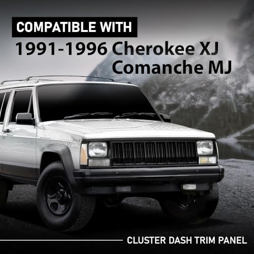 G-PLUS Dash Bezel Panel Surround Trim Compatible with Jeep Cherokee XJ 1984-1996 Black Dashboard - size: 1984-1996 Jeep Cherokee XJ | Black
