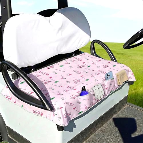 Golf Cart Seat Covers Golf Cart Seat Towel Blanket Group - color: Pink Golf with Pocket