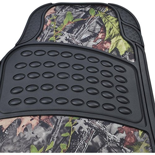 BDK Camouflage 4 Piece All Weather Waterproof Rubber Car Floor Mats - Fit Most Car Truck SUV, Trimmable, Heavy Duty - MT-684-CM
