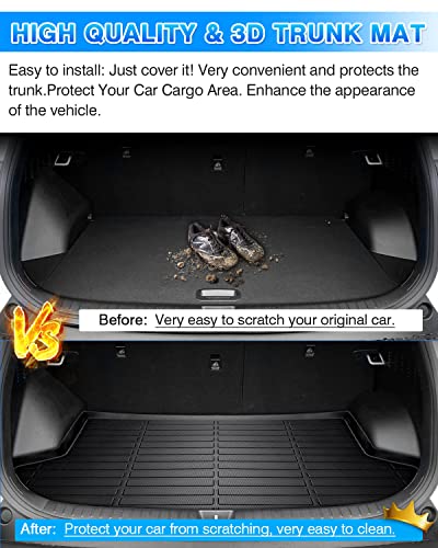 Cartist Cargo Liner Custom Fit for Kia Seltos 2021-2024 2025 2026 in Upper Position(Fits Without Subwoofer)(No SX Turbo Models) All Weather Trunk Floor Mat TPE Waterproof - size: 5)Kia Seltos (Fits Without Subwoofer)【2021-2025】