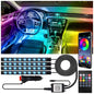 Car Interior Lights, 12V LED Strip Lights with Cigarette Lighter Adapter, Ambient Car Lighting Kit, App & Remote Control Music Sync Color Change Strip Lights for SUVs & Trucks (48LED Beads) - color: Cigarette Lighter Adapter(48LED Beads)