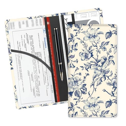 Leather Car Registration and Insurance Card Holder, Cute Car Accessories Vehicle Glove Box Car Organizer for Documents, Cards, License Beautiful Boho Flowers - color: Beautiful Boho Flowers