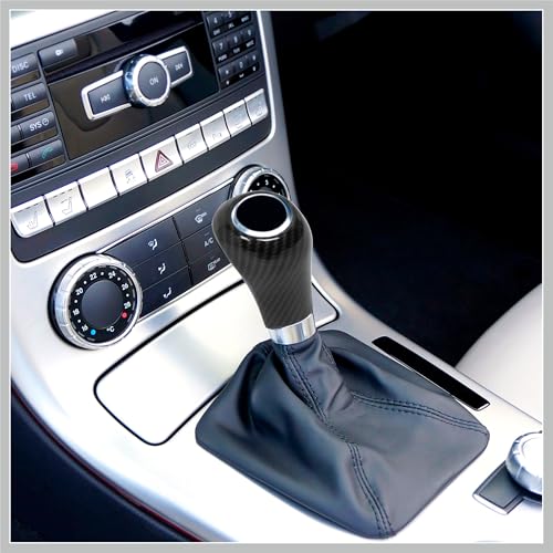 Car Gear Shift Knob Panel Cover Carbon Fiber Pattern Sticker for Mercedes-Benz A/C-Class 2004-2011 Replacement Car Parts