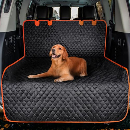 SUV Cargo Liner for Dogs, Waterproof Cargo Liner for SUV, Pet Dog Cargo Cover Mat with Bumper Flap Protector, Nonslip Car Trunk Mat for Sedans Vans, Universal Fit (90" L x 55" W)