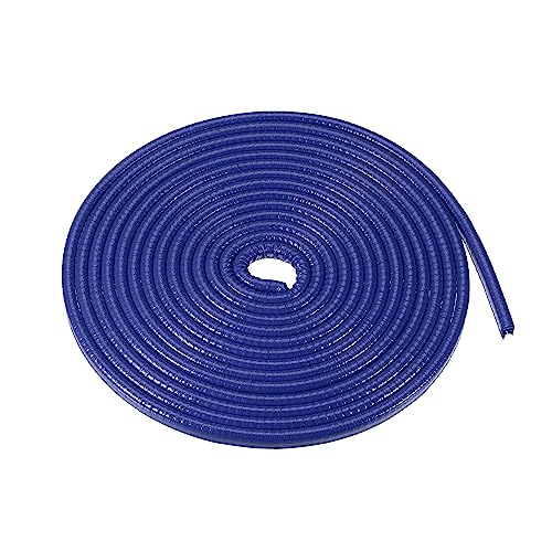 Vehicle Door Edge Guard, 16.4ft U Shape Rubber Edge Trim Seal Strip Protector Universal for Car Truck ATV Boat Multifunctional No Glue PVC Iron Blue - color: Blue
