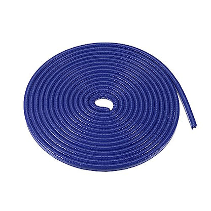 Vehicle Door Edge Guard, 16.4ft U Shape Rubber Edge Trim Seal Strip Protector Universal for Car Truck ATV Boat Multifunctional No Glue PVC Iron Blue - color: Blue