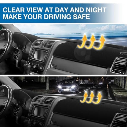 KUST Black Dash Cover for Honda CR-V CRV 2007 2008 2009 2010 2011 Non-Slip Dashboard Cover Interior Accessories for CRV Custom Fit Dash Mat Sunshade Windshield No Glare - size: CR-V 07-11(Black)
