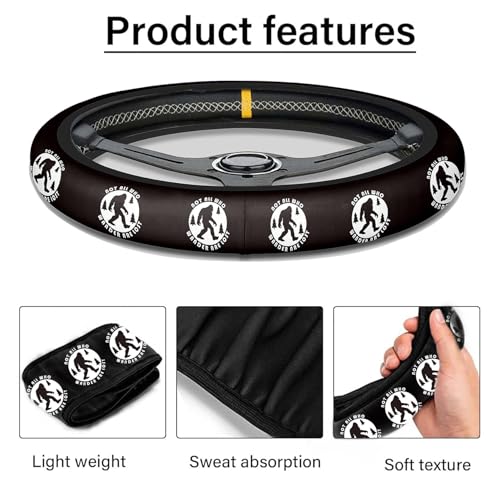 Skull Steering Wheel Cover,Non-Slip Breathable Neoprene Steering Wheel Covers,Horror Car Accessories and Car Decor,Skull Skeleton Gifts for Women,Men Universal 15 Inch Fit Auto,SUV,Truck