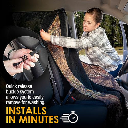 LPI Truck Mossy Oak Camo Car Seat Cover Towel Protector; Protects Seats from Sweat, Dirt, Dogs, Kids; Heavy Duty Material, Universal Fit for Cars SUVs MiniVans Trucks, EZ fit, Non Slip Grip, 1pc - color: Towel Seat Cover 1pcs