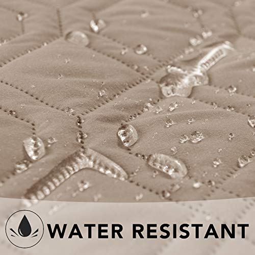 Ameritex Waterproof Dog Bed Cover Pet Blanket for Furniture Bed Couch Sofa Reversible - color: Cream+beige, size: 30x53 Inch (Pack of 1)