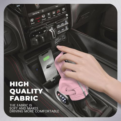 Gear Shift Hoodie, Gear Shift Cover, Fashionable Hoodie Automotive Gear Shift Knob Protector, Car Accessories Mini Sweater Gear Shift Knob Cover for Car Gear Shift Levers (Pink) - color: Pink