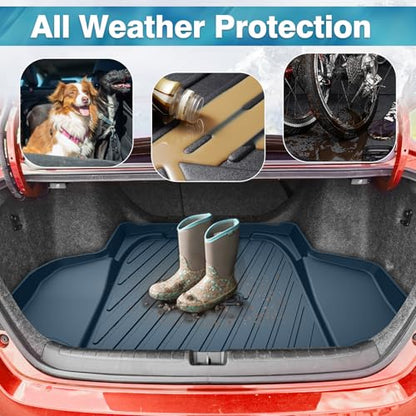 Mixsuper Custom Fit Cargo Liner for Honda Accord 2018-2022 All Models Trunk Liner All Weather Rear Trunk Cargo Mat Black