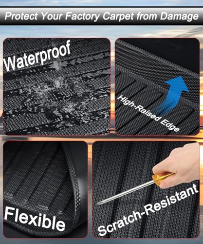Aiqiying Floor Mats Compatible with Toyota Camry 2025-2026 Models，All Weather Waterproof Durable Custom-Fit Front Rear Rows Full Set Protection TPE Carpet Liners Accessories - size: 4）For Toyota Camry I 2025-2026 I Floor Mat