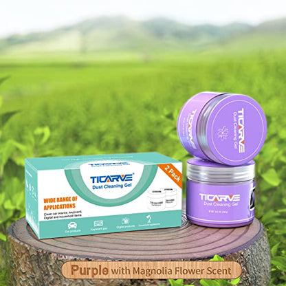 TICARVE 2Pack Cleaning Gel for Car Putty Car Vent Cleaner Cleaning Putty Gel Auto Tools Car Interior Cleaner Dust Mud for Cars and Keyboard Cleaner Slime Purple (320g/11.2oz) - color: Purple 2 Pack