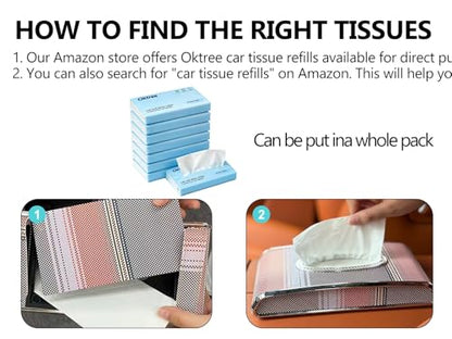 Car Tissue Holder, Faux Leather Visor Tissue Box Holder with Secure Clip, Hanging Tissue Dispenser for Sun Visor or Seat Back, Easy Access Organizer, Fits Most Cars SUVs Trucks (Hanging) - style: Hanging
