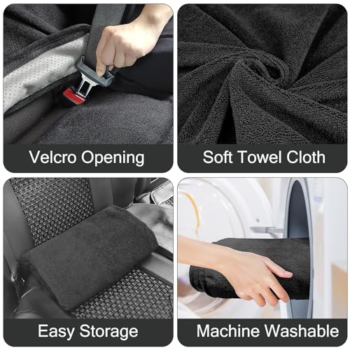 Back Seat Cover Waterpoof Rear Bench Towel Seat Cover for Gym Swimming Surfing Running, Non-Slip Rear Seat Protector Universal Fits Most Auto Truck Van and SUV (Bench Black)