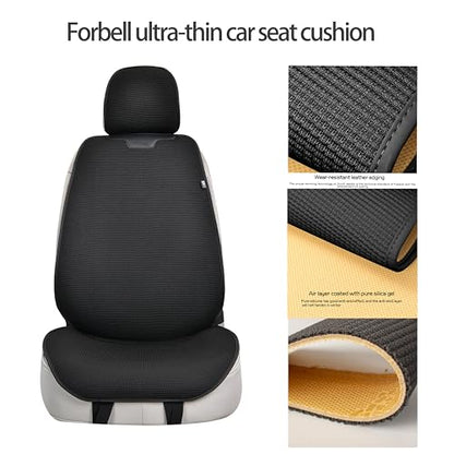 Car Seat Cover Ultra-Thin Ice Silk Woven Fabric, 3D Elastic Fiber Structure with Silicone Non-Slip Base Fabric, All-Season Front Seat Covers for Cars and SUVs (black1) - color: black1