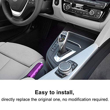 Aramox Universal Auto Car Aluminum HandBrake Cover Handle Protector Hand Brake Sleeve Car Modificate Accessories Case () - color: Purple