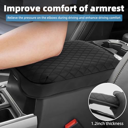 Center Console Armrest Cover for Ford F250 F350 F450 F550 2023 2024 2025 2026 Fully Covered Anti-Scratch Thickened Heighten Protector Interior Accessories(for Bucket Seat Console) - size: Compatible with F250 F350 F450 F550 2023-2026