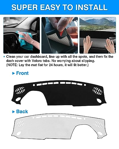 Autorder Dashboard Cover Mat for Toyota GR86/Subaru BRZ 2022-2025 2026 Accessories Dash Cover Flannel Dash Mat Sunshade Glare UV Rays Protector - size: 2022-2026 Toyota GR86