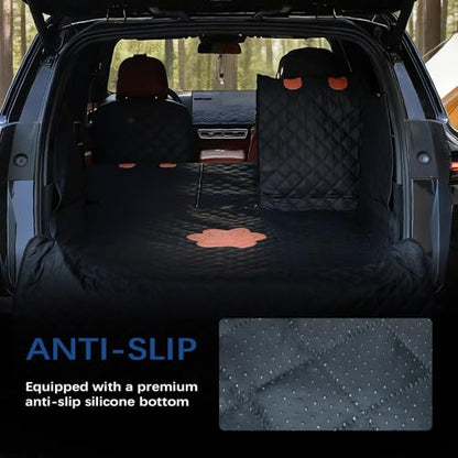 Split Cargo Liner for SUV – for Dogs & Pets, Heavy-Duty, 100% Waterproof Trunk Mat & Cargo Cover – Fits 60/40 Split Bench & Armrest Pass-Through – Machine Washable, Non-Slip, Durable