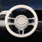 Steering Wheel Cover Universal Standard Size 14.5-15 inch, Non-Folding Packaging, Microfiber Leather, Anti-Slip, Soft Grip, Fits Most Cars SUVs Trucks, Light Creamy White - color: Light Creamy White