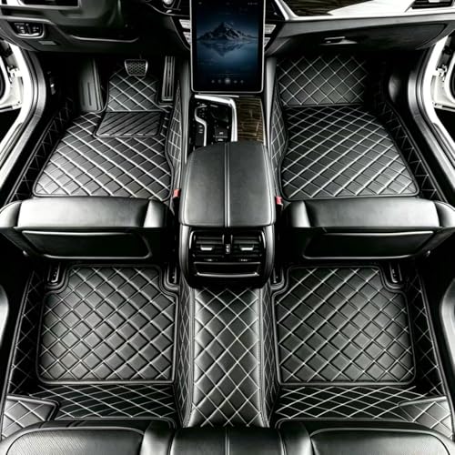 Customize Floor Mats for Cars fit 98% Sedans SUV Sports, Custom Automotive Floor Mat Fit Truck All Weather Car Protection Pads Non-Slip Auto Interior Mats (Black White) - color: Black White