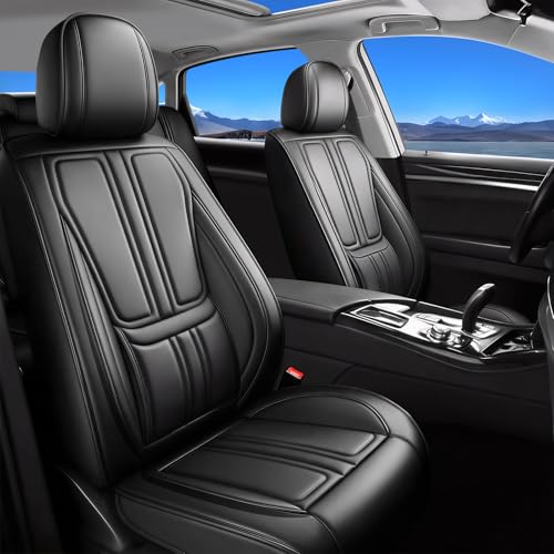 Fit Escape Car Seat Covers Compatible with Ford Escape 2001-2024 2025 2026.Full Coverage Waterproof Leather,All - Weather Seat Cushion Protector- Easy Installation (Full Set 5 Seats, Black) - color: Full Set【G01 Black】, size: Fit for Escape 2001-2026