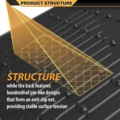 TPE Cargo Mats, Compatible with Ford F250 F350 Super Duty Crew Cab Models 1999-2007, 1st & 2nd Row 3PCS, All Weather Full Cover Protection, Black Interior Accessories - size: Fit Ford F250 F350 1999-2007 | Crew Cab | 3PCS
